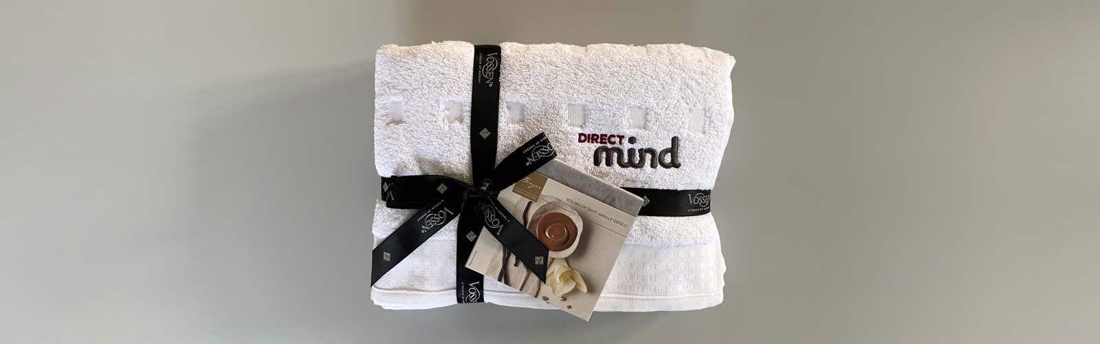 Direct Mind Handtuch und Schokolade